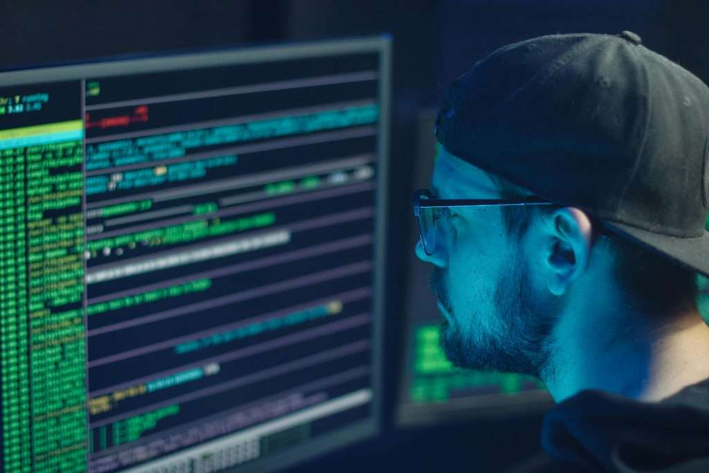 cyber criminal stealing passwords